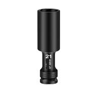 Llave de accionamiento 1/2, cabeza hexagonal, adaptador de 8-24mm, convertidor de llave inglesa, herramientas de extracción de neumáticos con enchufe de Impacto Profundo(21MM)