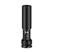 Llave de accionamiento 1/2, cabeza hexagonal, adaptador de 8-24mm, convertidor de llave inglesa, herramientas de extracción de neumáticos con enchufe de Impacto Profundo(14MM)