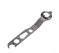 Llave de acero de 6 funciones para mantenimiento de amoladora angular, incluida la tuerca del husillo y el hardware de montaje del protector (A)