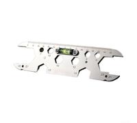 Llave de baño 12 en 1 de 18,9 cm, instalación de grifo de acero inoxidable 420 multiherramienta con nivel, llave de fontanería para Grohe (4 gruesos)