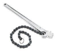 Llave de Cadena, Llave de Filtro de Aceite Ajustable de 12 y 15 Pulgadas con Conexión de Cadena de Acero Al Cromo Vanadio Tratado Térmicamente para Tuberías de Plomería y (15 pulgadas)