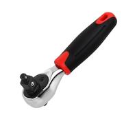 Llave de carraca 3 en 1 con mango de trinquete grueso de 1/4 pulgadas, 3/8 pulgadas, 1/2 pulgadas, interruptor reversible de 72 dientes, llave de vaso multiaccionamiento de acero al cromo vanadio
