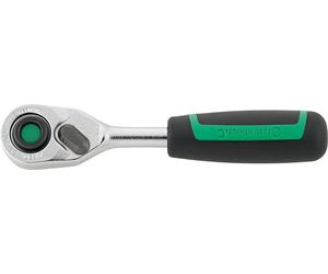 Llave de carraca reversible de 1/4 pulgadas con extrusión L.117 mm 80 dientes.