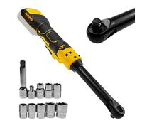 Llave de carraca sin cable 3/8inch compatible con batería Dewalt 20V, carraca eléctrica 80N.m 320RPM llave de carraca con 8 vasos y adaptador 1/4
