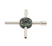 Llave de control eléctrico cruzada, llave universal de 4 vías con tamaños de 4, 5,5, 7 y 8 mm, herramienta manual de acero inoxidable para el mantenimiento de coches y barcos RC y (Verde)