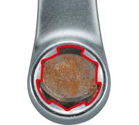 Llave de doble anillo RESCUEpower, reforzada, de 18x19 mm