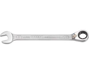 Llave de estrella de carraca HAZET 606-21 I Salida: hexágono exterior doble, anchura entre planos: 21 mm I Herramienta para trabajos de atornillado estrechos en bicicletas y mucho más