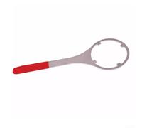 Llave de filtro de agua de metales resistentes con carcasa antideslizante roja para un agarre seguro, herramienta profesional de llave de fontanería para tareas de extracción e instalación de