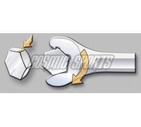 Llave de gancho para anillos Unior 129/1, modelo IBEX, reforzada, de 13 mm
