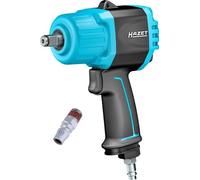 Llave de impacto HAZET 9012TT I Máx. Par de apriete 2200 Nm, cuadradillo 12,5 mm (1/2 pulgada) I Llave de impacto de doble martillo de alto rendimiento - compacta y ligera con tecnología Twin-Turbo
