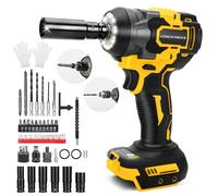 Llave de Impacto Inalámbrica Brushless compatible con Dewalt 18 V 20 V | (sin batería) 1/2" Llave de Impacto Eléctrica Destornillador de Impacto Casquillos llave de impacto