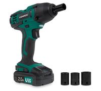 Llave de impacto inalámbrica de 20 V - Par de 150 Nm - Batería de iones de litio de 2.0 Ah - Incluye cargador rápido - Herramienta manual para automóviles y trabajos de bricolaje