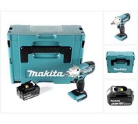 Llave de impacto inalámbrica Makita DTW 190 T1J 18V Li-Ion en Makpac - con 1x batería BL 1850 5,0 Ah, sin cargador