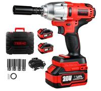 Llave de impacto inalámbrica TEENO de 20 V, 600 Nm, 1/2" + 4 accesorios