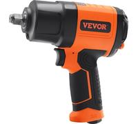 Llave de impacto neumática de 1.27 cm, con alto par de torsión de hasta 1898.15 N·m, diseño ligero de 2.1 kg, que incluye un juego de 11 vasos de impacto de acero CR-V de 1.27 cm y una funda de transp