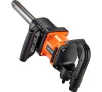 Llave de impacto neumática de 1 pulgada, con un par de apriete de hasta 2400 N.m, 6000 RPM y 6 velocidades. Incluye un cabezal extendido de 152,4 mm, ideal para camiones pesados, autobuses y maquinari