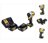 Llave de impacto sin cable DeWalt DCF 850 M2 18 V 205 Nm 1/4" sin escobillas + 2x batería recargable 4,0 Ah + cargador