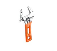 Llave de mango corto, 6/8 pulgadas de apertura ancha, ajustable, herramienta de mango naranja para mantenimiento de tuberías de agua (6 pulgadas)