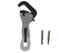 Llave de mango corto en miniatura, herramienta de extracción de tuercas de acero para espacios reducidos, llave plateada compacta de 130 mm para reparación de bicicletas, montaje de muebles
