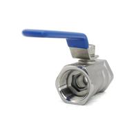 Llave De Paso Agua Válvula De Bola De Una Pieza De Acero Inoxidable S304 SS316L, Interruptor De Válvula De Tubería De Agua Roscada De 1/4" 3/8" 3/4" 1" 1-1/4" 1-1/2" 2" DN15(1/4",SS316L)