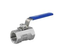 Llave de paso agua Válvula de bola una pieza acero inoxidable 304 1/2", 3/4", 1", 2", 2,5" y 3", con rosca hembra, for agua tuberías(DN25)