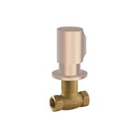 Llave de paso empotrada con rosca hembra 1/2" con acabado oro rosa mate 24K Tres