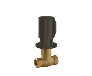 Llave de paso empotrada de rosca hembra con acabado negro bronce Tres