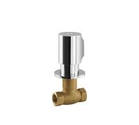 Llave de paso redonda para baño con acabado cromado Max Tres