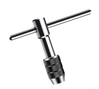Llave de trinquete con mango en T, soporte para grifo de rosca para M3-M8 Cuerpo de acero al carbono, herramienta de roscado manual, áreas estrechas (M5-M8)