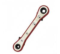 Llave de trinquete de cuatro cabezales de acero al carbono para mantenimiento de HVAC en unidades de aire acondicionado y refrigeración (A)