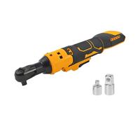 Llave de trinquete inalámbrica de 3/8" compatible con Dewalt 20V, trinquete eléctrico con adaptador de 1/4" y adaptador de 1/2", trinquete de impacto de 280 RPM y 80 Nm para mantenimiento de