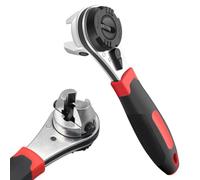 Llave de trinquete, llave ajustable de acero al cromo molibdeno para tornillo de 6 a 22 mm, llave universal antioxidante, llave de trinquete con mango antideslizante, herramientas manuales