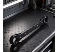Llave de trinquete reversible de doble extremo de caja, llave de vaso de 12 puntos, acero al cromo vanadio para reparación de automóviles, herramienta duradera en miniatura con marcas transparentes