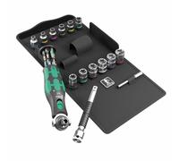Llave de trinquete Wera 8009 Zyklop Pocket con cabeza orientable, combinada con