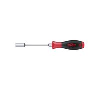 Llave de vaso hexagonal Wiha, tamaño 10 mm, longitud total 238 mm, con cabeza redonda/agujero interior hexagonal, acabado cromado mate - 1095