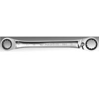 Llave de vaso para tuercas, tipo anillo, con cabeza acodada, de 8x9 mm