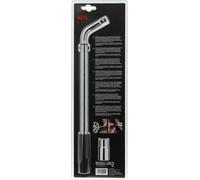 Llave dinamométrica para tuercas de rueda, con un par de apriete preestablecido de 100 Nm, compatible con tuercas de 17 y 19 mm, reversible, fabricada en acero cromo-vanadio