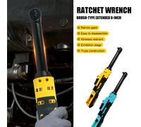 Llave eléctrica de extensión de 6 pulgadas, 21V, iones de litio, llave de trinquete de 3/8 ′′, herramienta de trinquete Compatible con baterías Dewalt o Makita for Dewalt