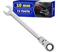 Llave Fija con Carraca 10mm 72 Dientes Llave Trinquete Combinada Acero CrV