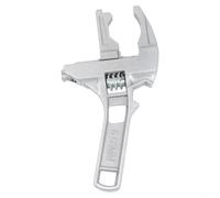 Llave inglesa ajustable ligera 6-68mm Rango Construcción de aleación de aluminio con espejo pulido cabeza para tareas de mantenimiento del hogar Plata (negro)