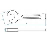 Llave inglesa King Tony, 46 mm, robusta, modelo 10A0-46