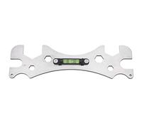 Llave multifuncional de acero inoxidable con nivel de burbuja, llave universal para grifo de cocina, ducha y tuberías, resistente a la oxidación