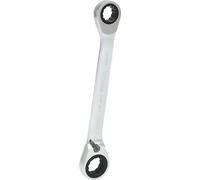 Llave poligonal de trinquete doble reversible GEARplus KS Tools, anillo acodado 15°