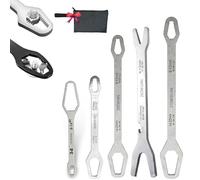 Llave Universal Autoajustable, Llave De Doble Cabezal, Llave De Gafas Ajustable De 3 Mm A 25 Mm, Apriete Multifuncional, For Reparación De Automóviles(Silver,5 PCS)