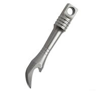 Llavero de titanio compacto: abridor de botellas multifuncional y palanca apagado para EDC, camping y exterior, plata de 6,4 cm