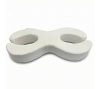 Llazsybz Almohada Ergonómica Cervical Ortopédica Antarrugas Memoria Forma Mariposa con Cavidad Central Alivio de Presión Adecuada para Dormir de Lado Espalda, Blanco, 9cm