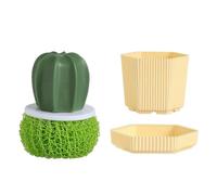 Llazsybz Juego de Cepillos para Platos, Cepillo para, Utensilios de Cocina Prácticos, Limpieza de Cocina, Estropajo, Cepillo para Lavar Platos Pequeño Pa, verde