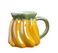 Llazsybz Taza de Café Taza de Cerámica Taza Creativa de Frutas Taza de Leche Diseño Divertido en Forma de Fruta Material Cerámico Adecuada para Oficina Hogar C, banana, tal como se describe