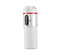 Llazsybz Taza Térmica para Coche, Hervidor Portátil, Fácil de Limpiar, Taza Eléctrica para Calentar Agua, Funciona Al Aire Libre, blanco, Individual