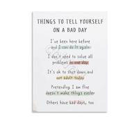 LLBOGRGGN Encouraging Quotes Poster for Bad Days Self Affirmation Wall-Art Canvas Print Inspirational Decor for Living Room Bedroom Home Office Gift Idea(Framed,16x24inch(40x60cm))